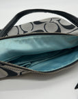 Coach Grey Signature Sateen Poppy Shoulder Bag