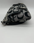 Coach Grey Signature Sateen Poppy Shoulder Bag