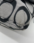 Coach Grey Signature Sateen Poppy Shoulder Bag
