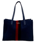 Kate Spade New York Navy Washington Square Mega Sam Wool Blend Tote