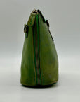 Pratesi Green Italian Leather Crossbody Bag