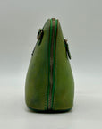 Pratesi Green Italian Leather Crossbody Bag