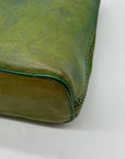 Pratesi Green Italian Leather Crossbody Bag