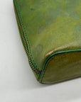 Pratesi Green Italian Leather Crossbody Bag