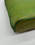 Pratesi Green Italian Leather Crossbody Bag