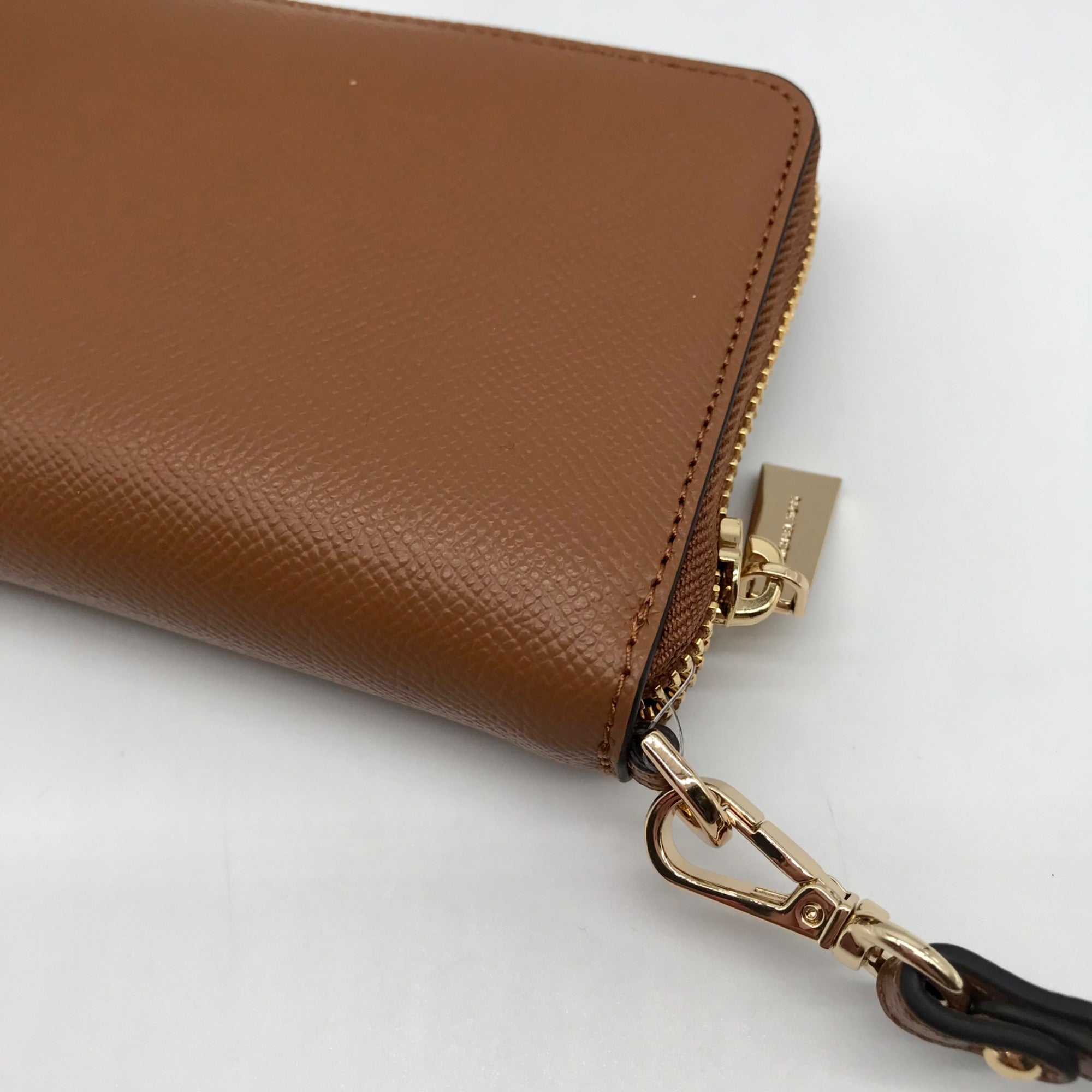 Michael Kors Brown Leather Acorn Wristlet