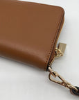 Michael Kors Brown Leather Acorn Wristlet