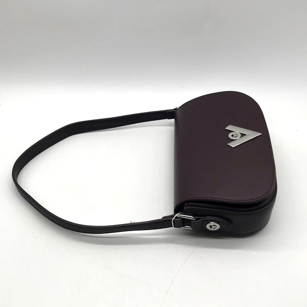 Valentino Orlandi Burgundy Brown Faux Leather Shoulder Bag