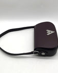 Valentino Orlandi Burgundy Brown Faux Leather Shoulder Bag