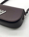 Valentino Orlandi Burgundy Brown Faux Leather Shoulder Bag