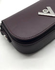 Valentino Orlandi Burgundy Brown Faux Leather Shoulder Bag