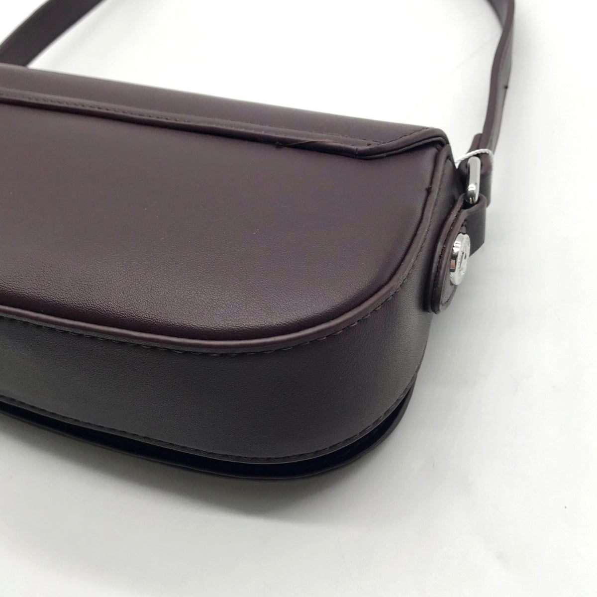 Valentino Orlandi Burgundy Brown Faux Leather Shoulder Bag