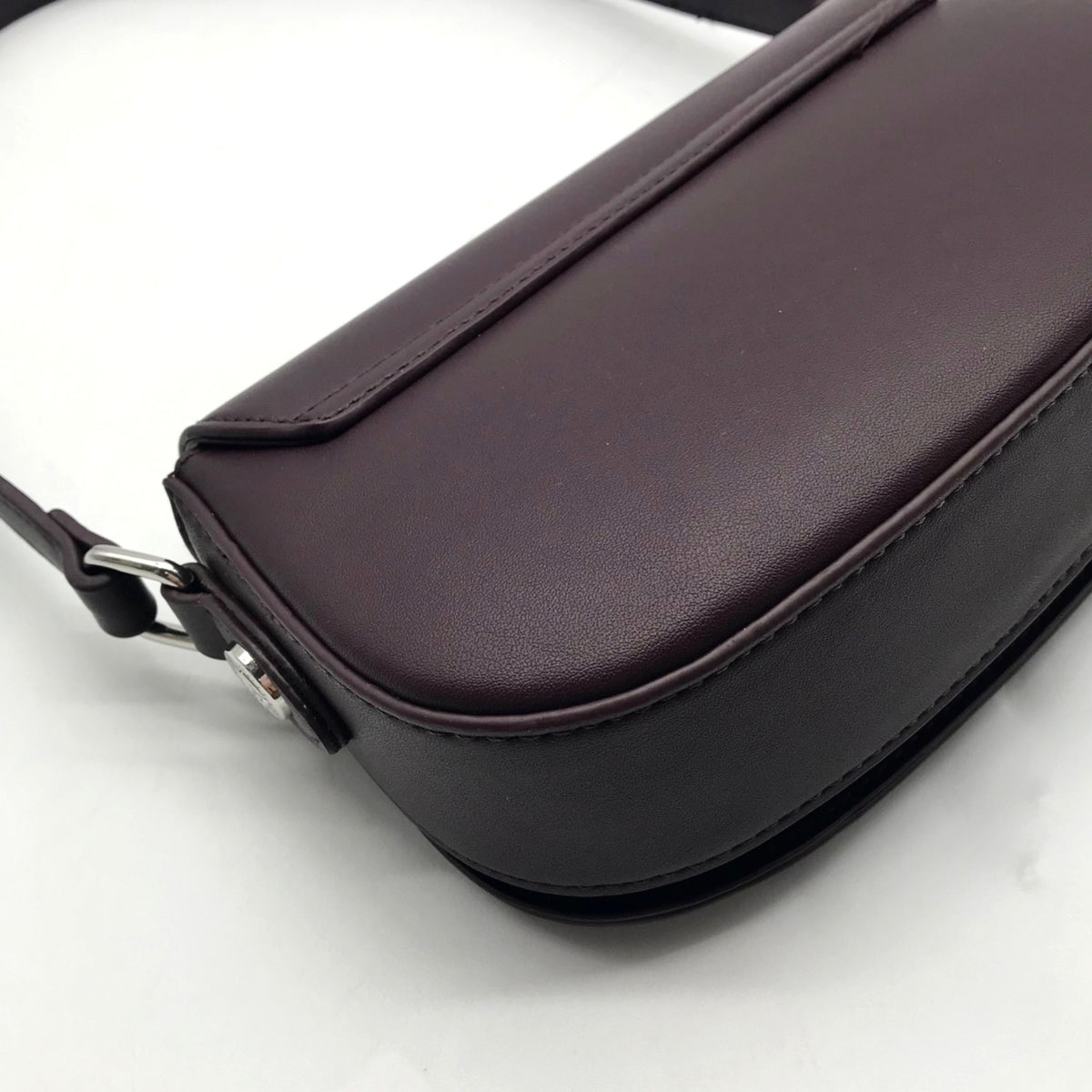 Valentino Orlandi Burgundy Brown Faux Leather Shoulder Bag