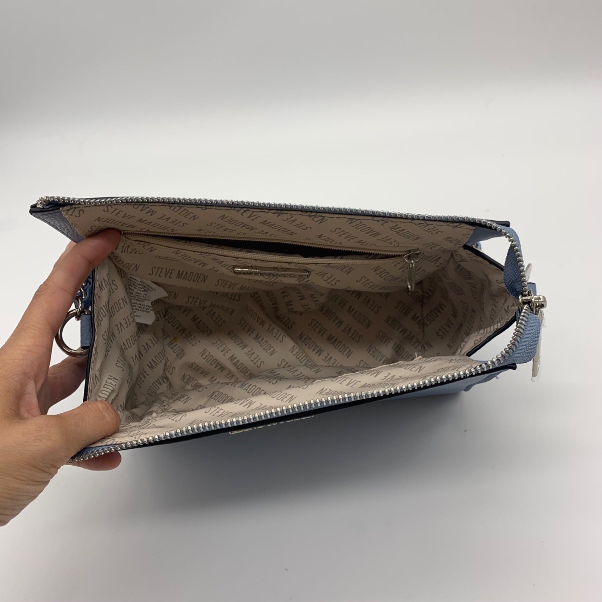 Steve Madden Blue Faux Leather Crossbody Bag