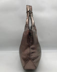 Coach Metallic Rose Gun Metal Julia Leather Hobo 14968