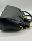 Michael Kors Black Pebbled Leather Satchel Bag