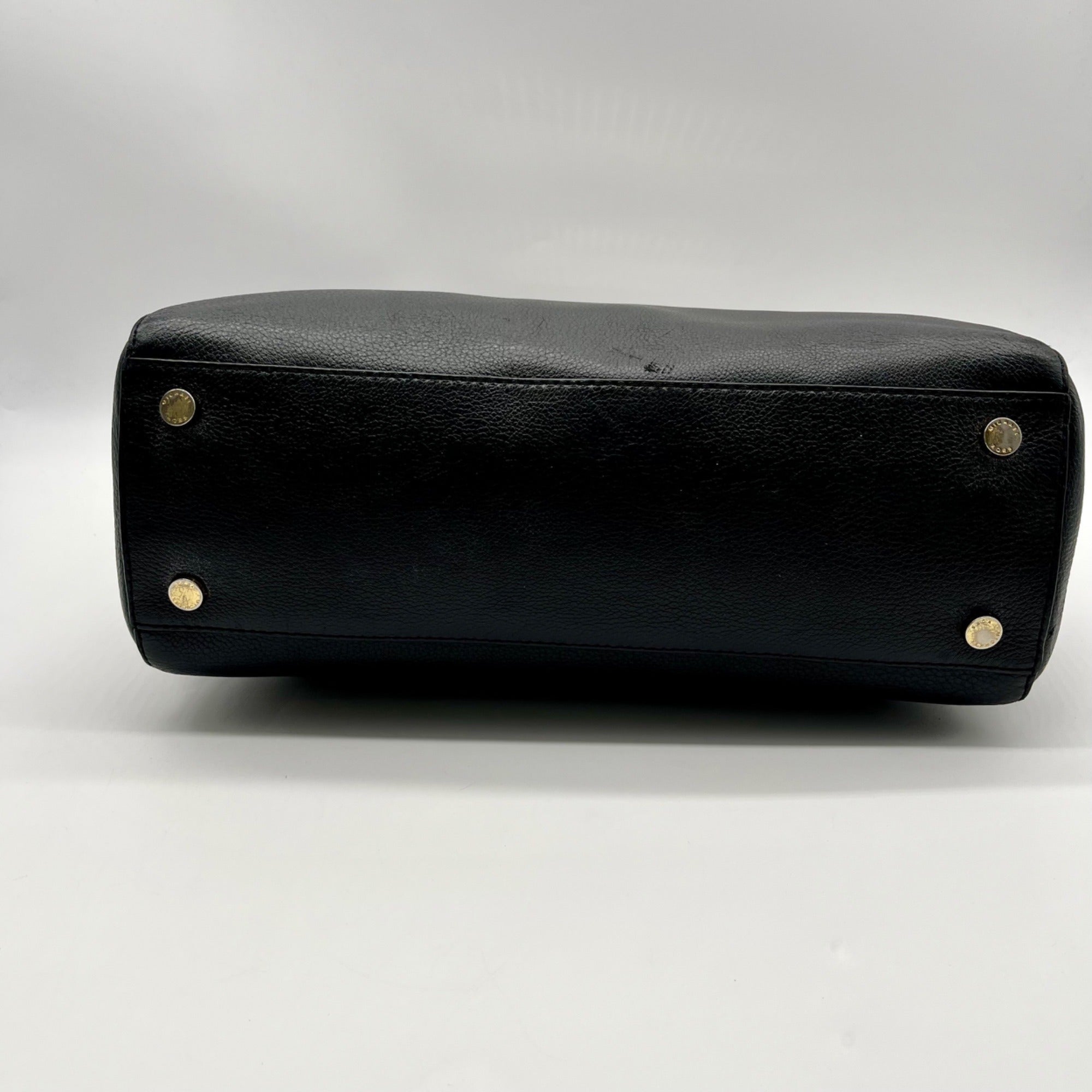 Michael Kors Black Pebbled Leather Satchel Bag