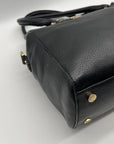 Michael Kors Black Pebbled Leather Satchel Bag