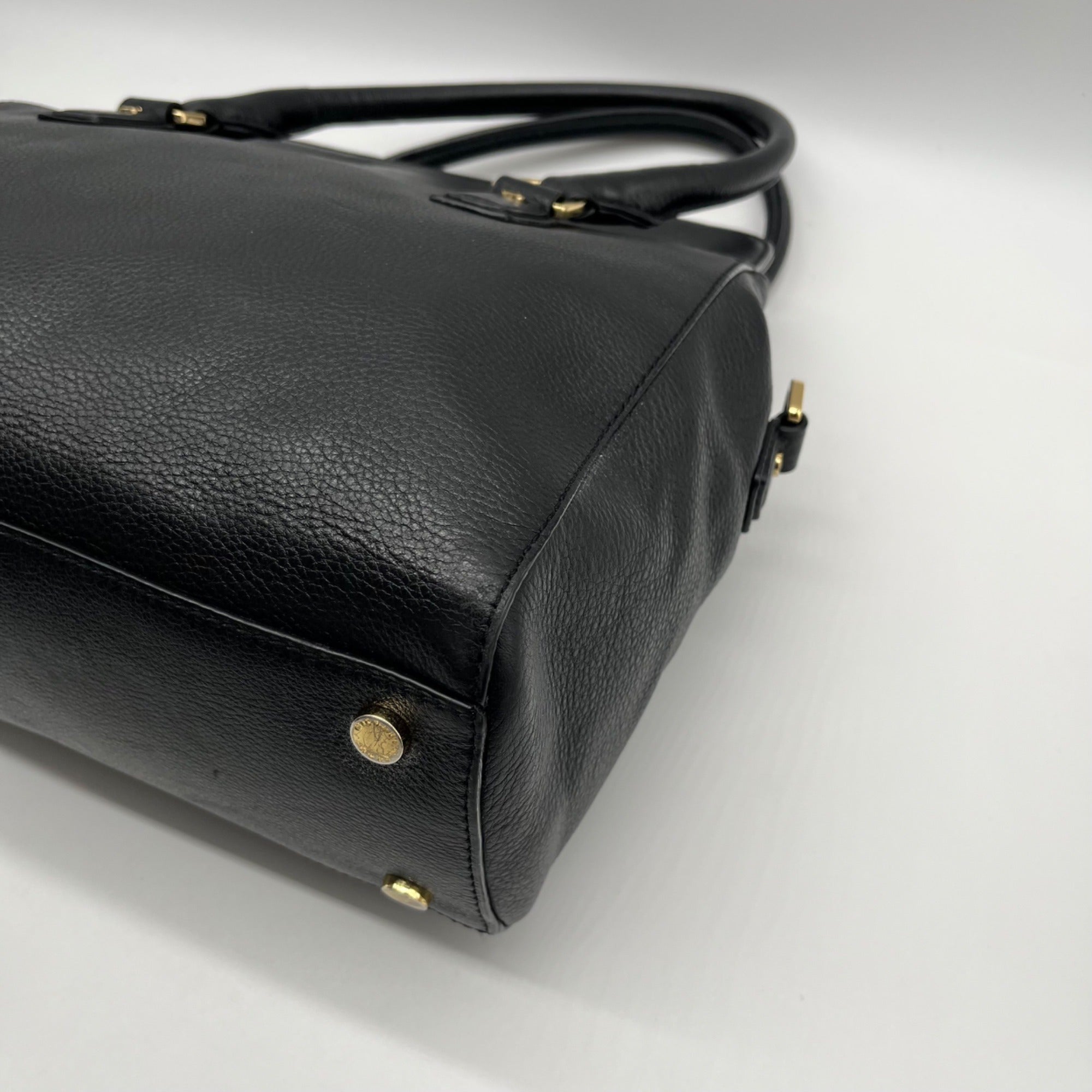 Michael Kors Black Pebbled Leather Satchel Bag