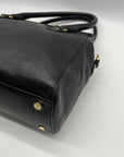Michael Kors Black Pebbled Leather Satchel Bag
