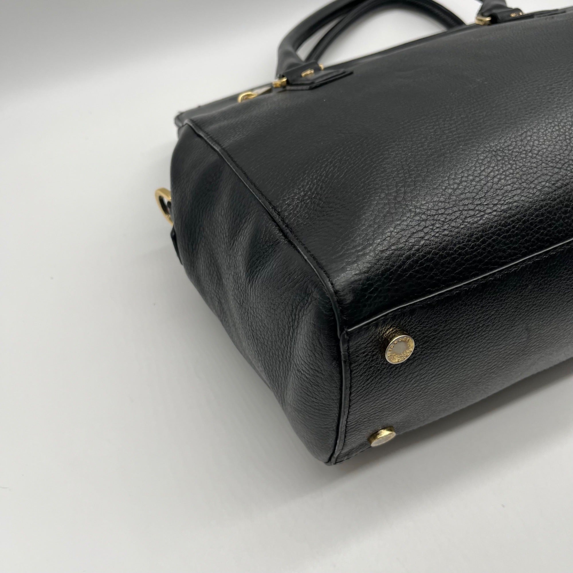 Michael Kors Black Pebbled Leather Satchel Bag