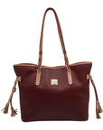 Dooney & Bourke Cranberry Pebble Grain Leather Bailey Tote