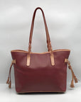 Dooney & Bourke Cranberry Pebble Grain Leather Bailey Tote