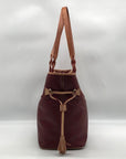 Dooney & Bourke Cranberry Pebble Grain Leather Bailey Tote