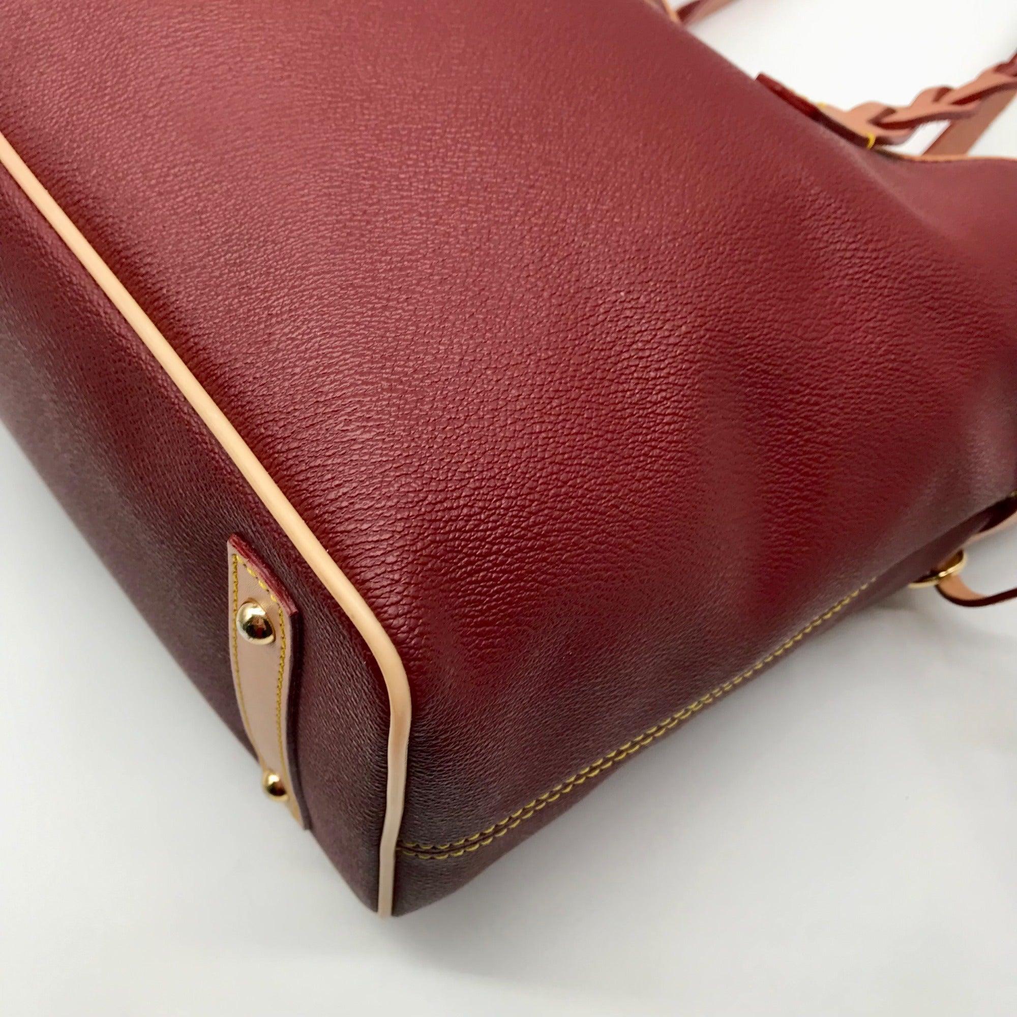 Dooney &amp; Bourke Cranberry Pebble Grain Leather Bailey Tote