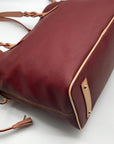 Dooney & Bourke Cranberry Pebble Grain Leather Bailey Tote