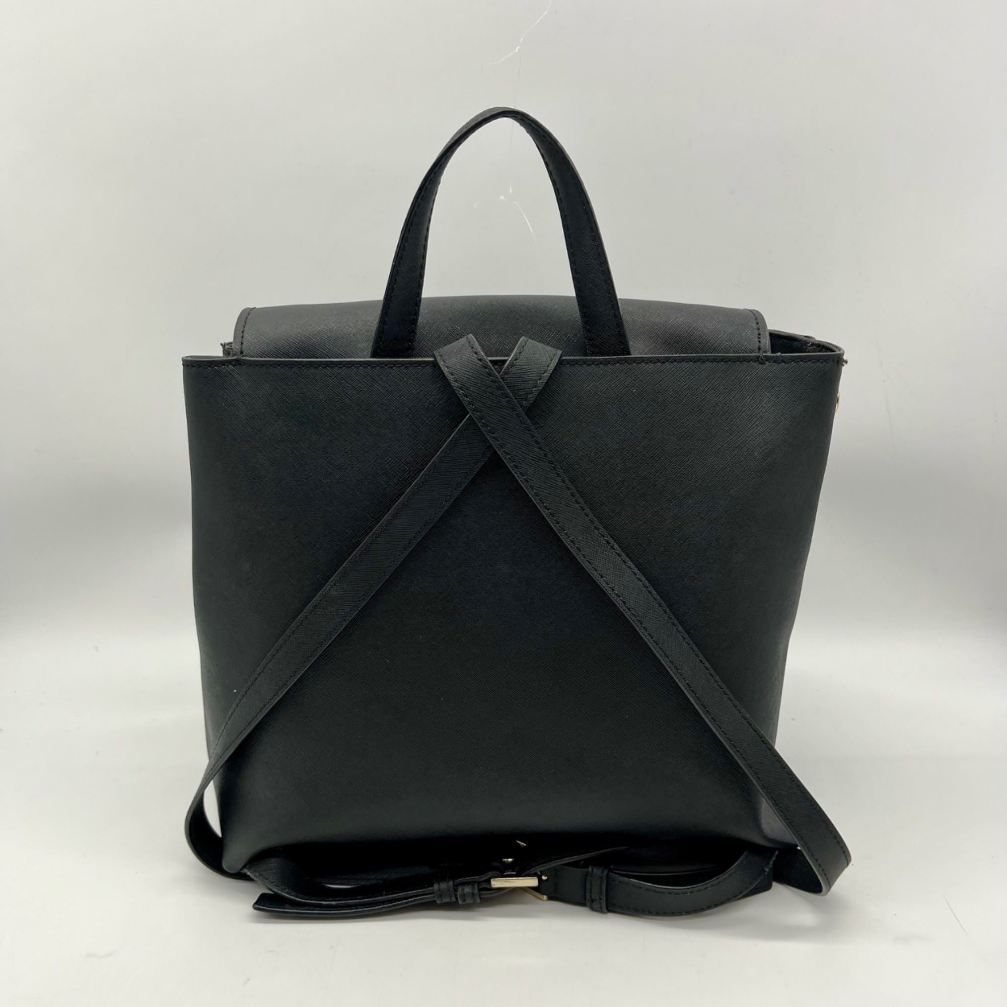 Kate Spade Black Leather Backpack