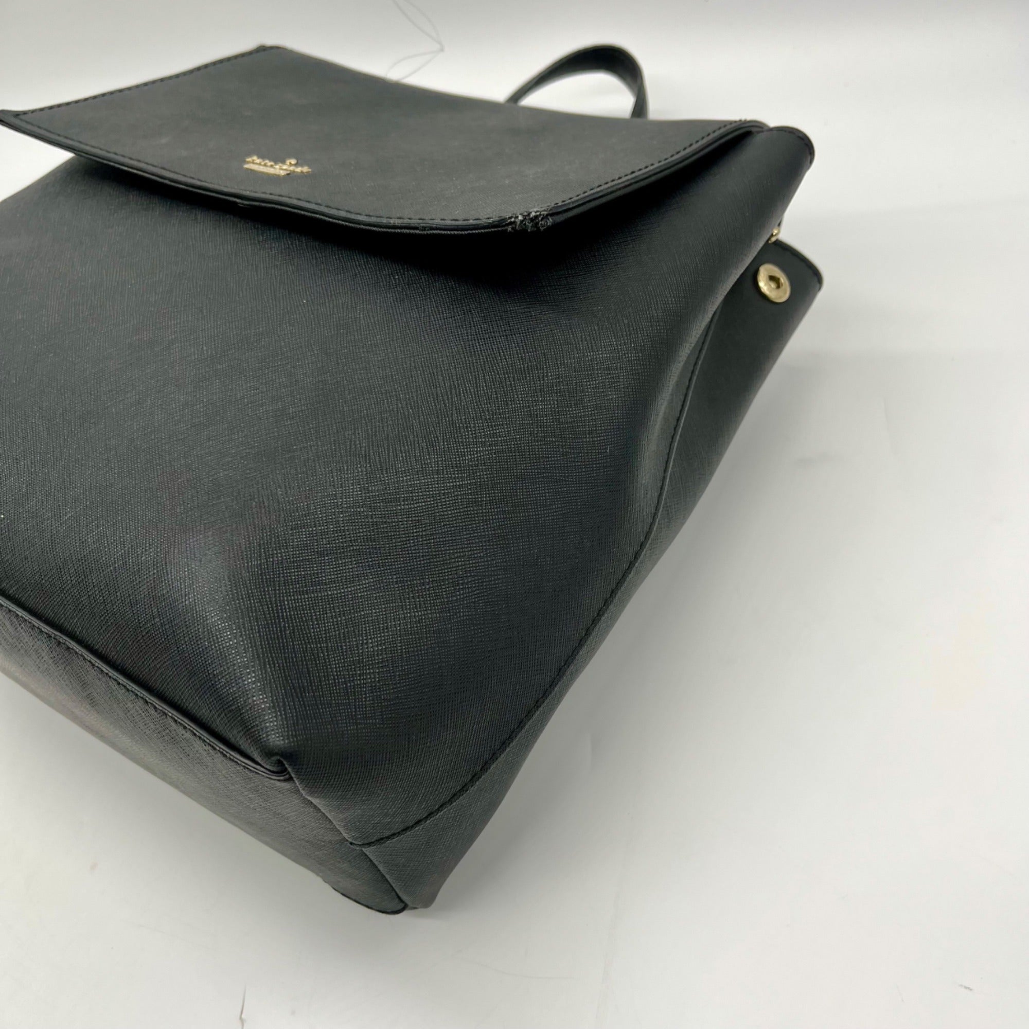 Kate Spade Black Leather Backpack