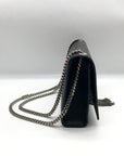 Yves Saint Laurent Black Croc Embossed Leather Kate Shoulder Bag