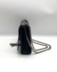 Yves Saint Laurent Black Croc Embossed Leather Kate Shoulder Bag