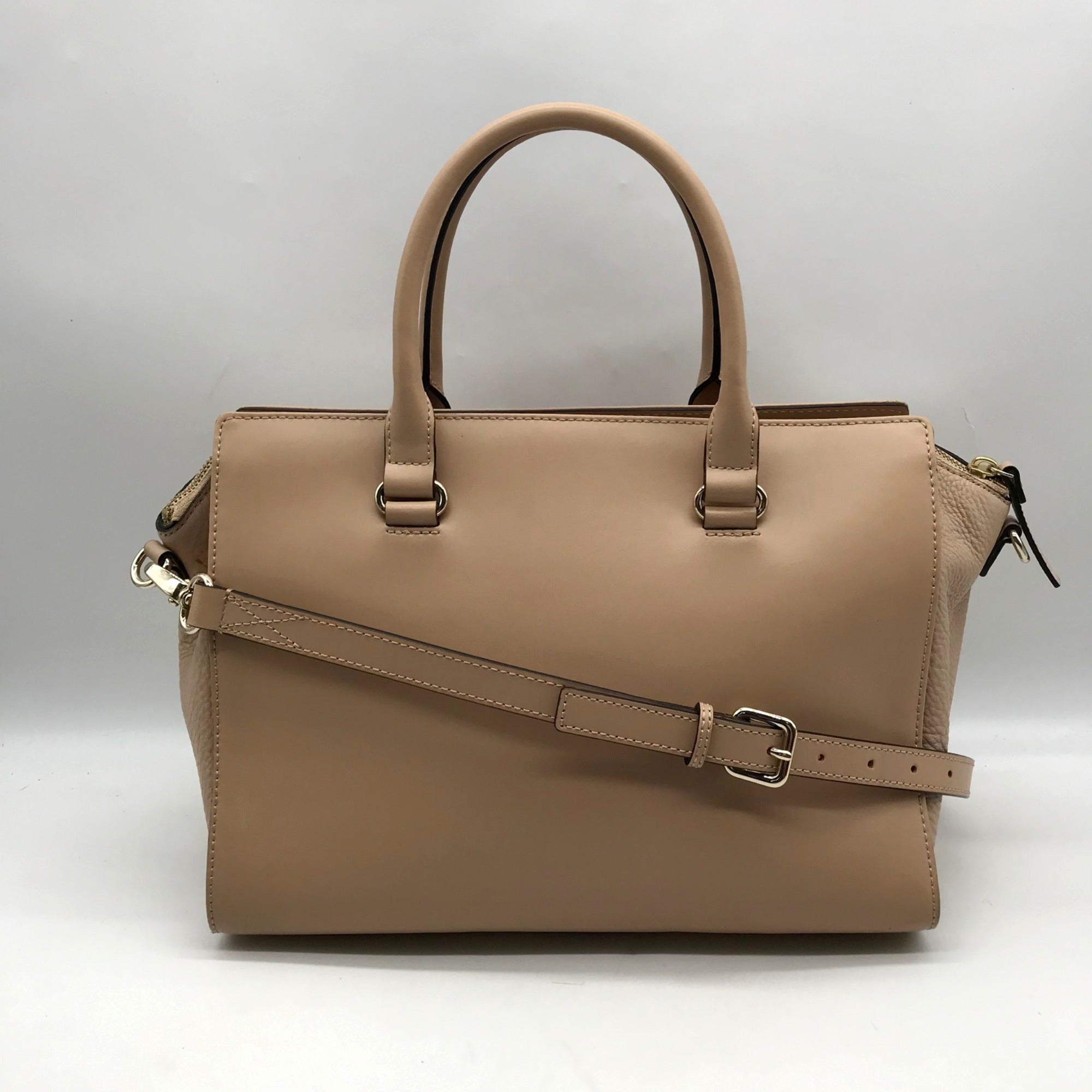 Kate Spade Tan Leather Hadley Street Convertible Satchel