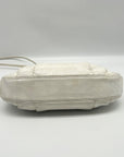 Judith Leiber Ivory Horn Lizard Leather Crossbody Clutch