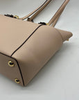 Michael Kors Soft Pink Leather Charlotte East West Top Zip Tote bag