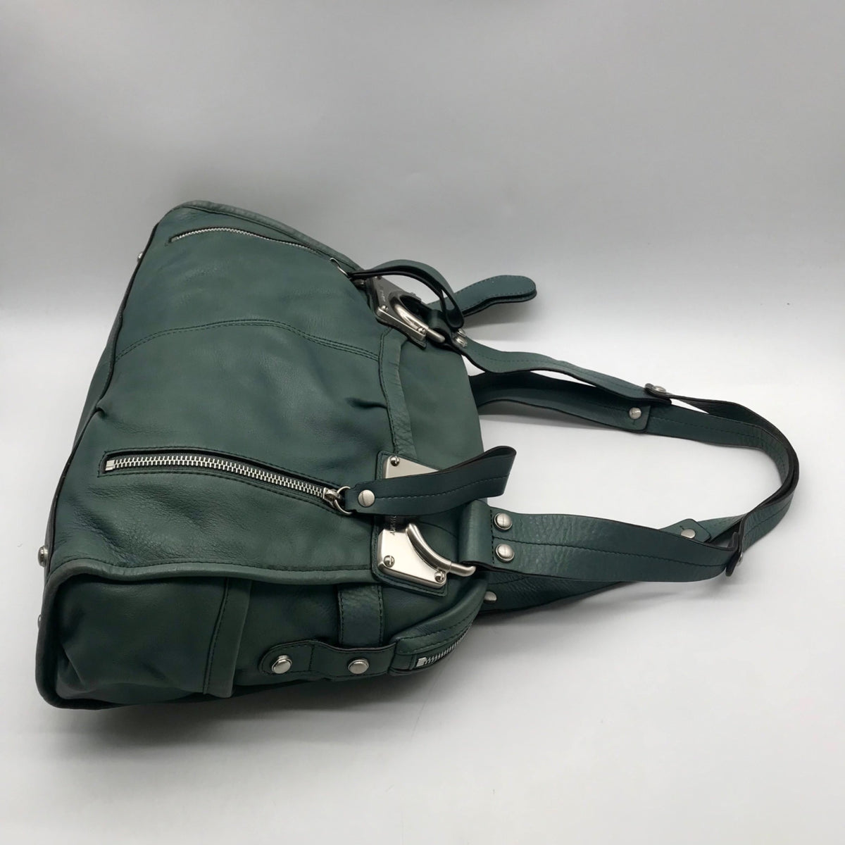 B. Makowsky Sage Pebbled Leather Shoulder Bag