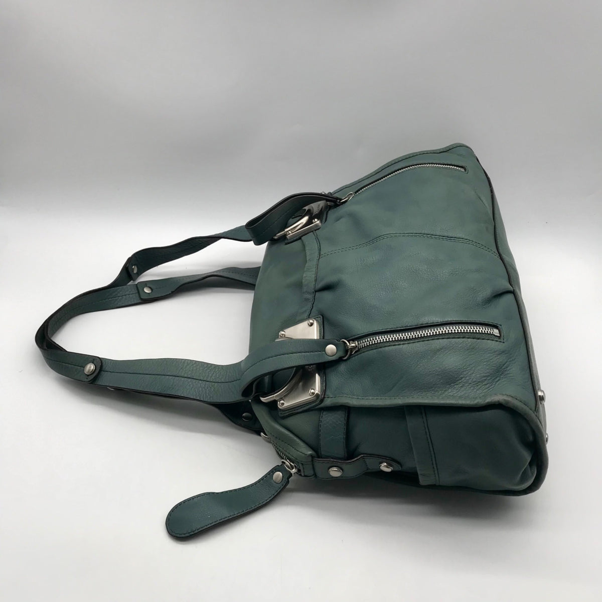 B. Makowsky Sage Pebbled Leather Shoulder Bag