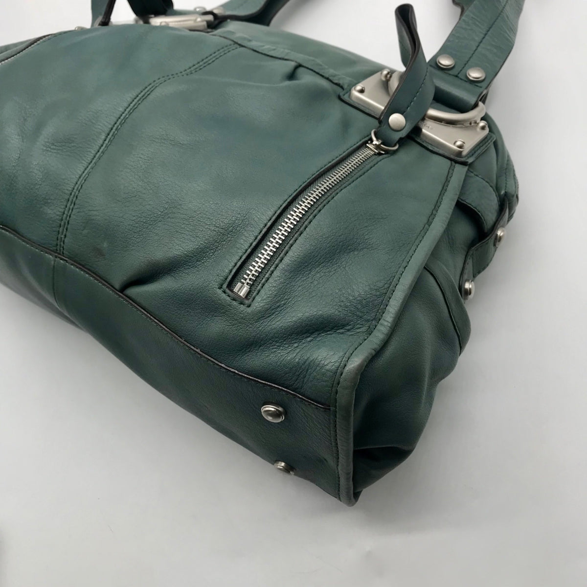 B. Makowsky Sage Pebbled Leather Shoulder Bag