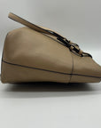 Michael Kors Beige Pebbled Leather Bedford Medium Tote Bag