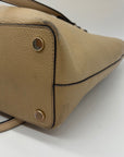 Michael Kors Beige Pebbled Leather Bedford Medium Tote Bag