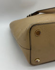 Michael Kors Beige Pebbled Leather Bedford Medium Tote Bag