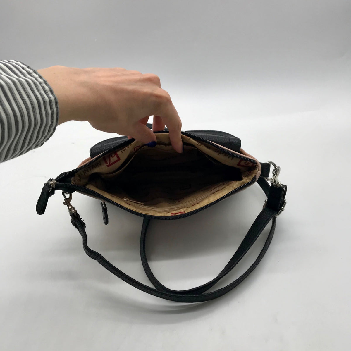 Stone Mountain Pink Colorblock Pebbled Faux Leather Crossbody