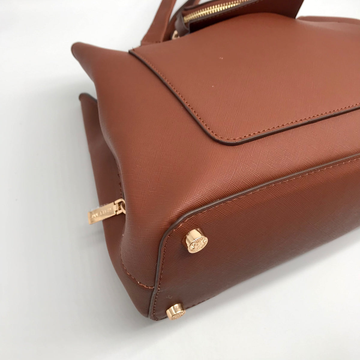 Anne Klein Brown Faux Leather Shoulder Bag Set