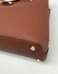 Anne Klein Brown Faux Leather Shoulder Bag Set