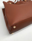Anne Klein Brown Faux Leather Shoulder Bag Set