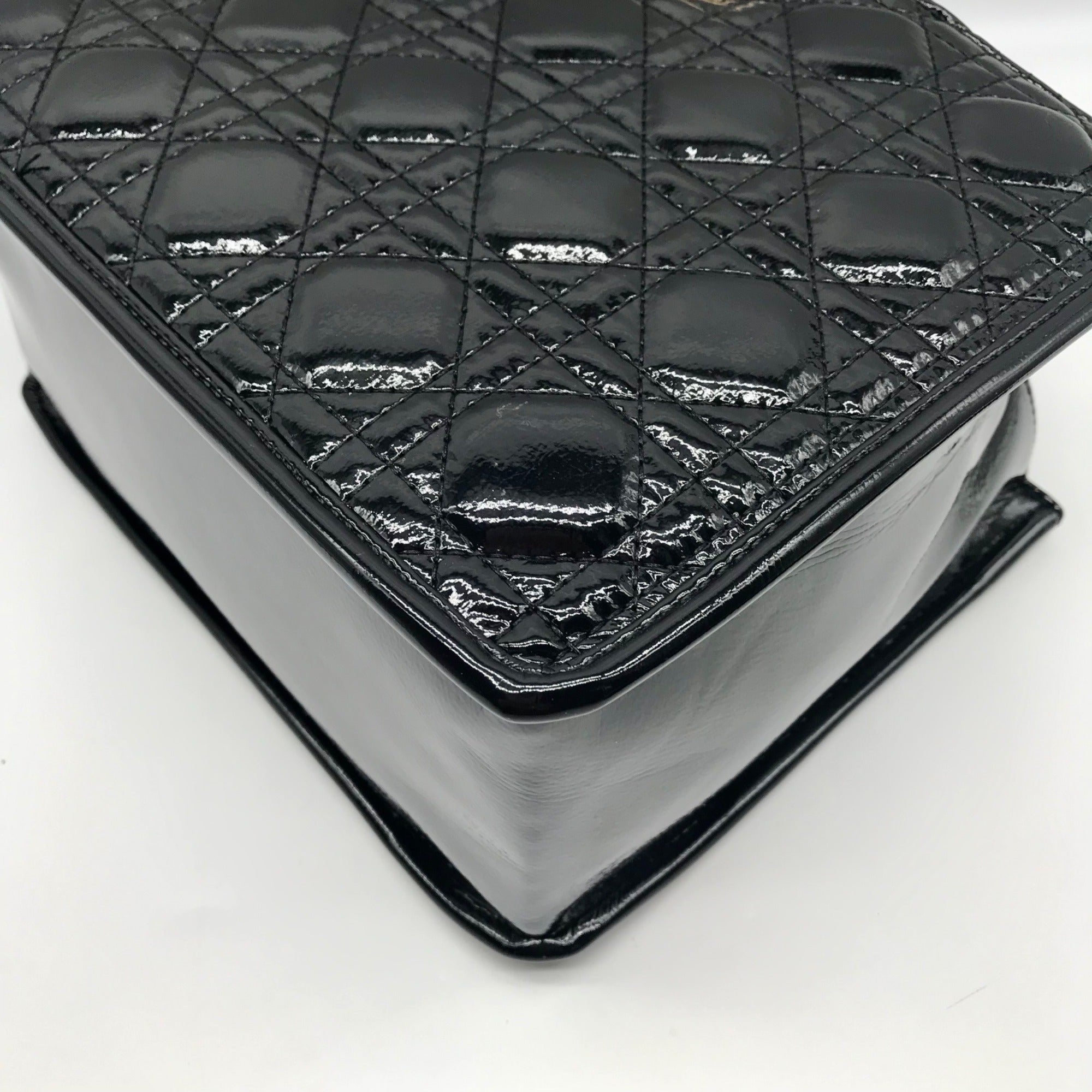Caroline Hill Black Quilted Vegan Leather Ricky Mini Tote Bag