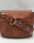 Miztique Brown Leather Hobo Crossbody Purse