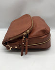 Miztique Brown Leather Hobo Crossbody Purse
